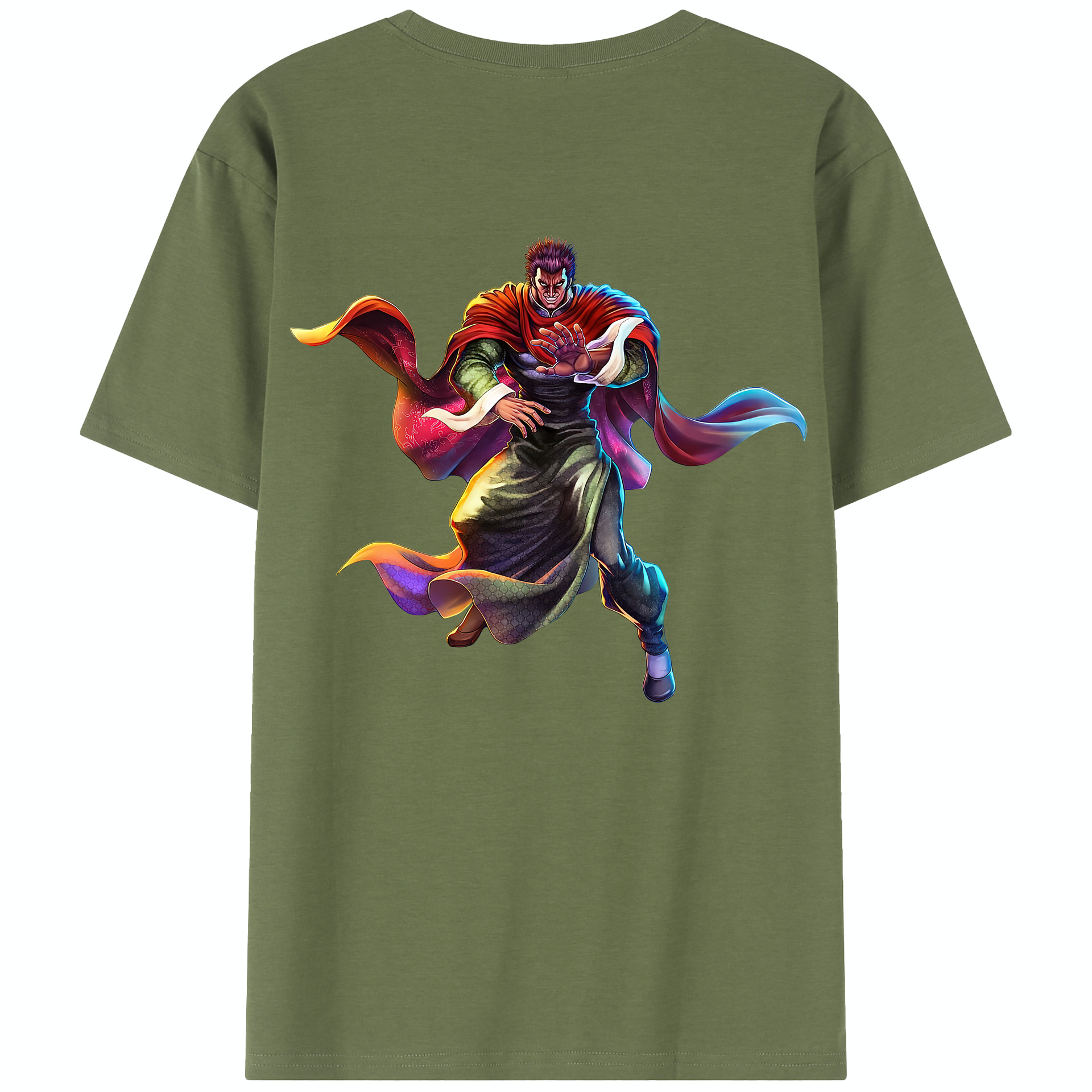 （画像用） 北斗の拳 Fist of the North Star 綿100％半袖Tシャツ（背面プリント）